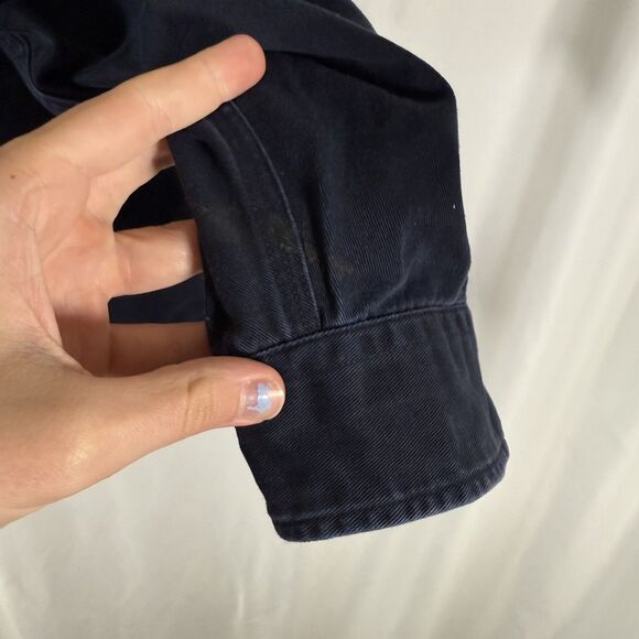 Carhartt Denim Jacket Men's 2XL Blue Button Up Long Sleeve 100% Cotton - Picture 9 of 14